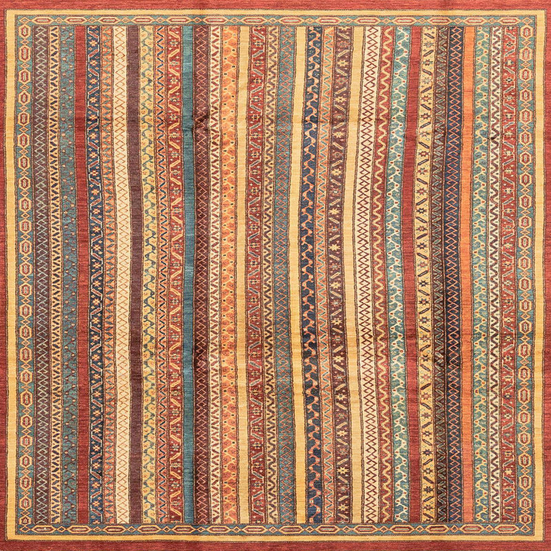 Tapis abstrait moderne 3686, Carré 7 pi