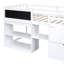 Twin Size Low Loft Bed with Rolling Desk, Shelf and Drawers