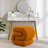 S-shape Teddy Fabric Ottoman with Sturdy Wooden Frame and Anti-slip Feet for Comfort and Style-1193716906