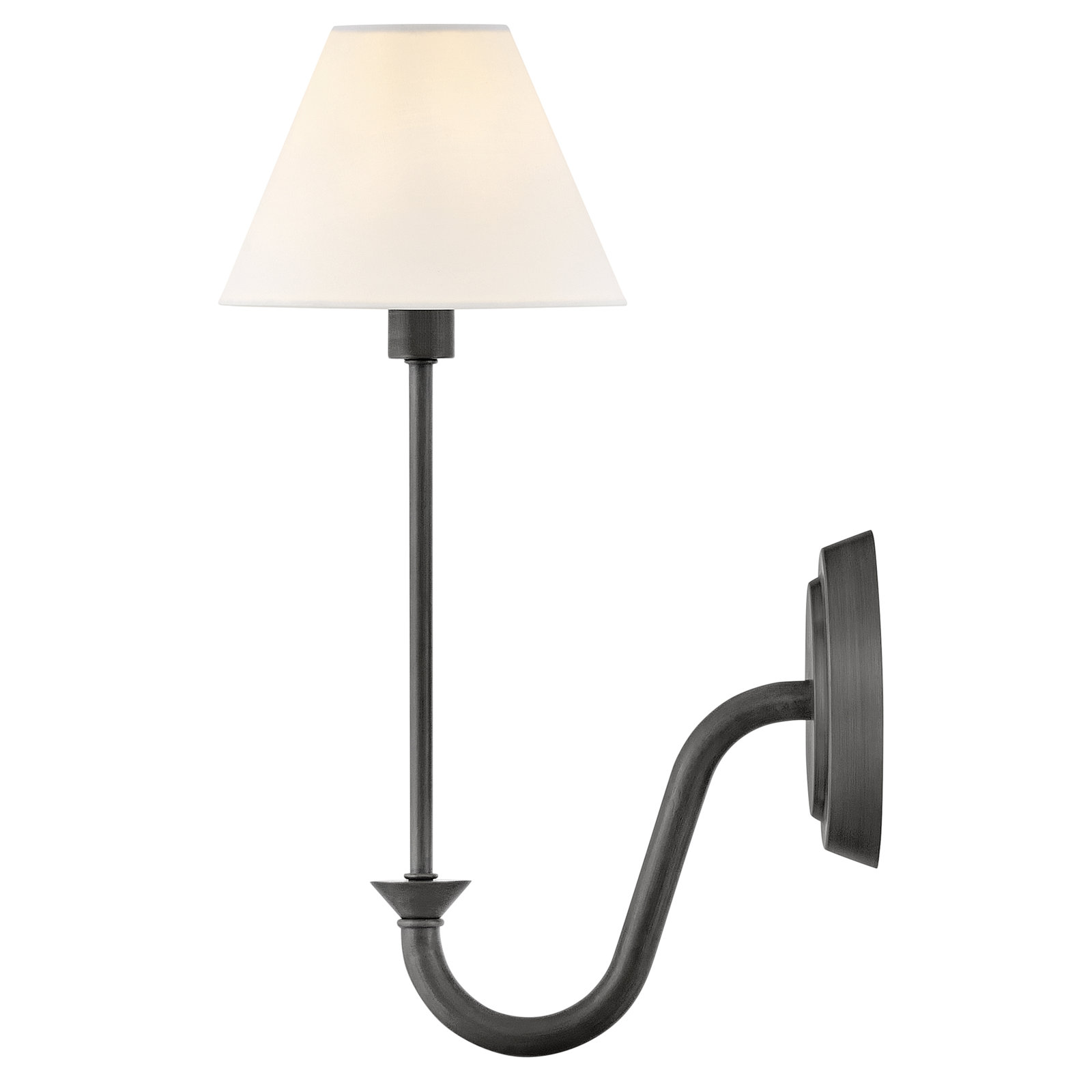 Greta Linen Wall Sconce by Hinkley, Black