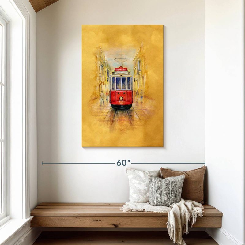 Mehar vÑ¬8stiklal Caddesi Red Tram, 45" H x 30" W