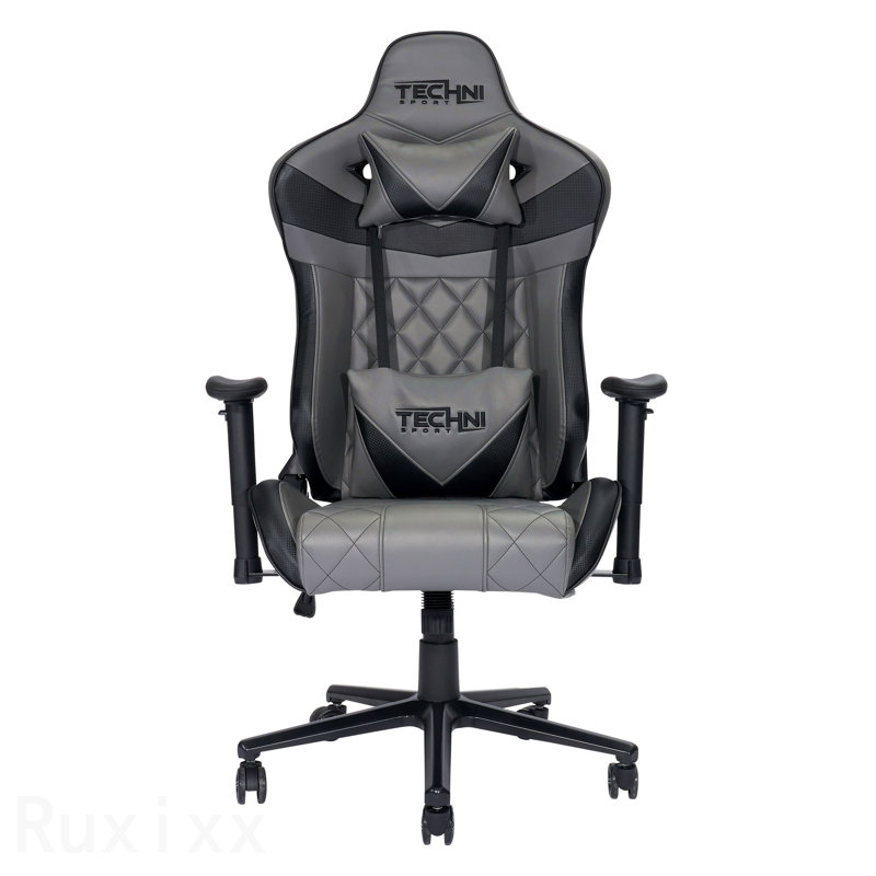 Fauteuil de jeu gris ergonomique