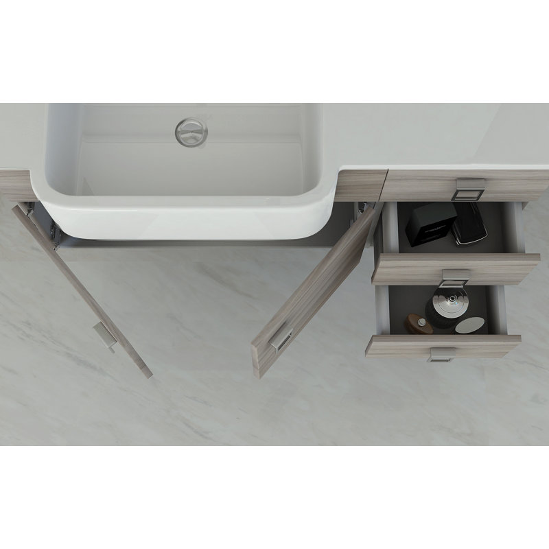 Herwarth 27.6'' Single Bathroom Vanity Base Only, Larch
