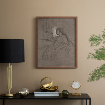 Croquis rétro, reproduction encadrée Lxx - bois massif