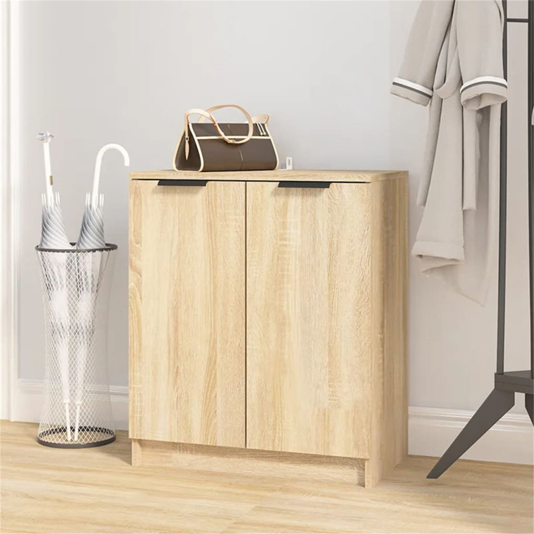 Shoe Cabinet Engineered Wood Hall Shoe Holder Cupboard Organiser Shelf