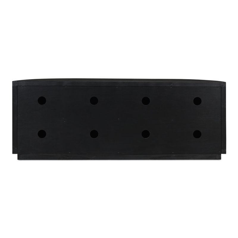 Rudi Solid Wood TV Stand, Black