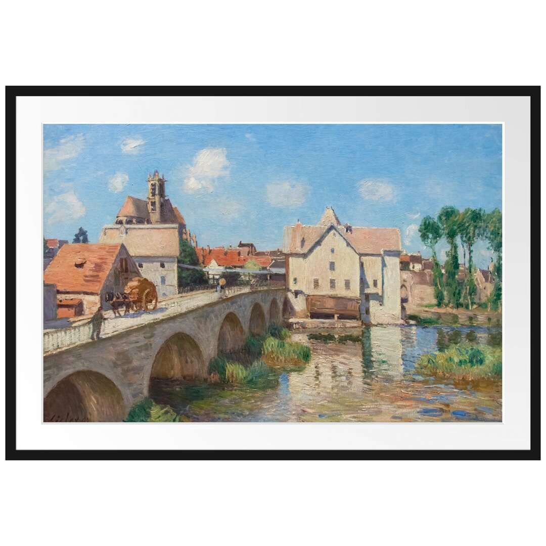 Gerahmtes Poster Le Pont De Moret von Alfred Sisley