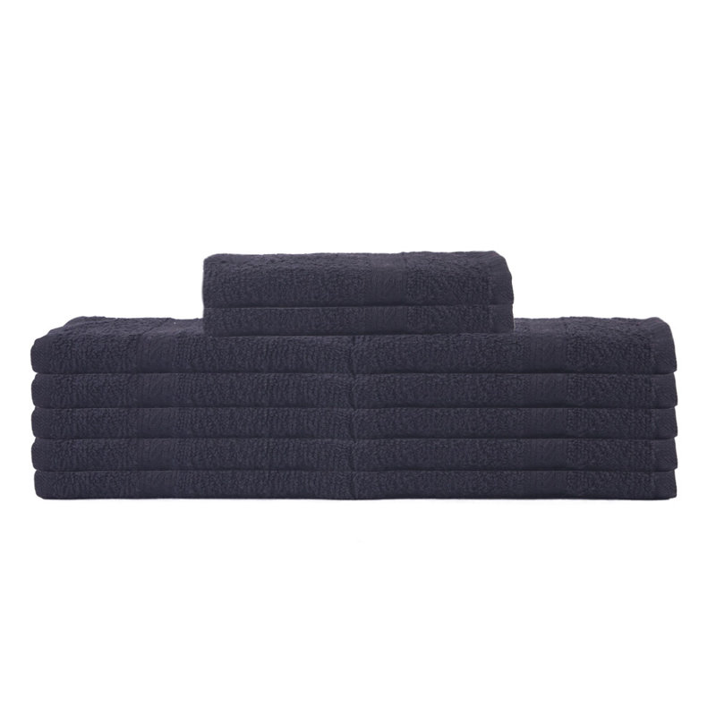 Cotton Face Towels, Black