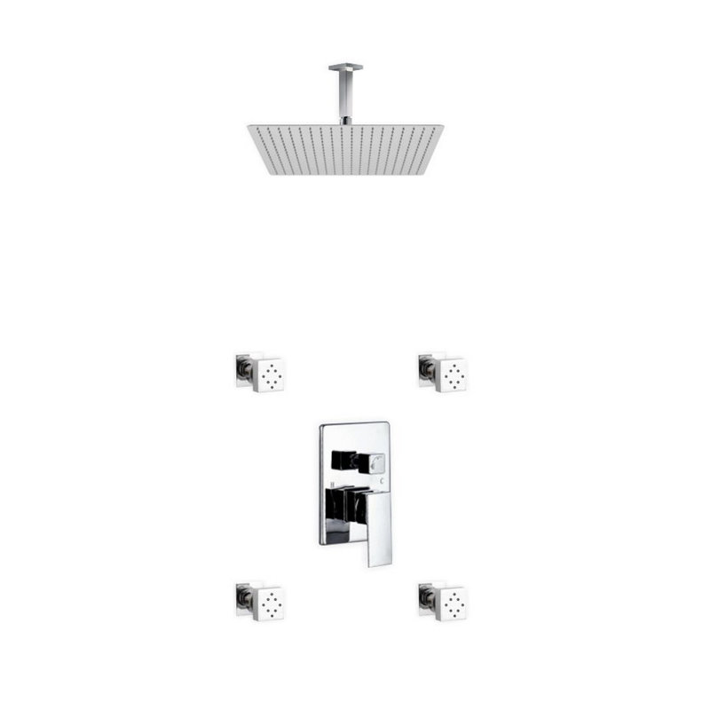 Système de douche à pression équilibrée avec valve brute Cahoon