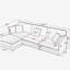 Canapé modulaire en L avec repose-pieds et canapé convertible surdimensionné pour 4 personnes Modern Home Living, gris-1373193003
