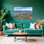 Panoramic Vienna River View Vibrant Abstract Contemporary City Landscape Wall Art Print by Melanie Viola - Print-595199067