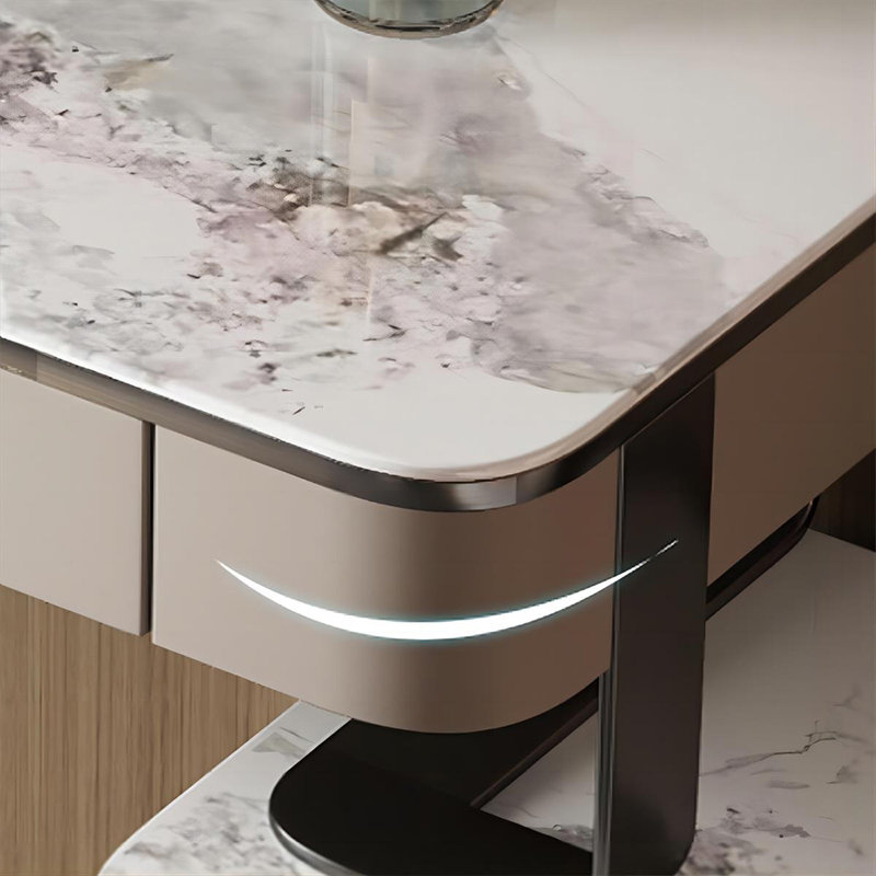 Makeup Vanity with Light mirror,4 drawers,1 chair