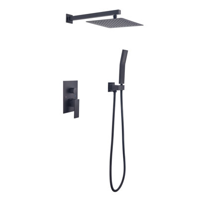10 Inch Shower Head Bathroom Luxury Rain Mixer Shower Complete Combo Set Wall Mounted