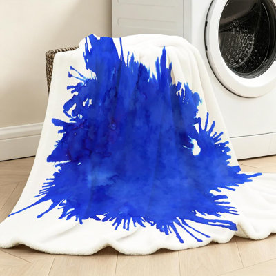 Jeté en molleton blanc ultra doux en flanelle, imprimé de Noël avec sapins