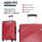 3 Piece Luggage Sets PC+ABS Lightweight Suitcase with Two Hooks