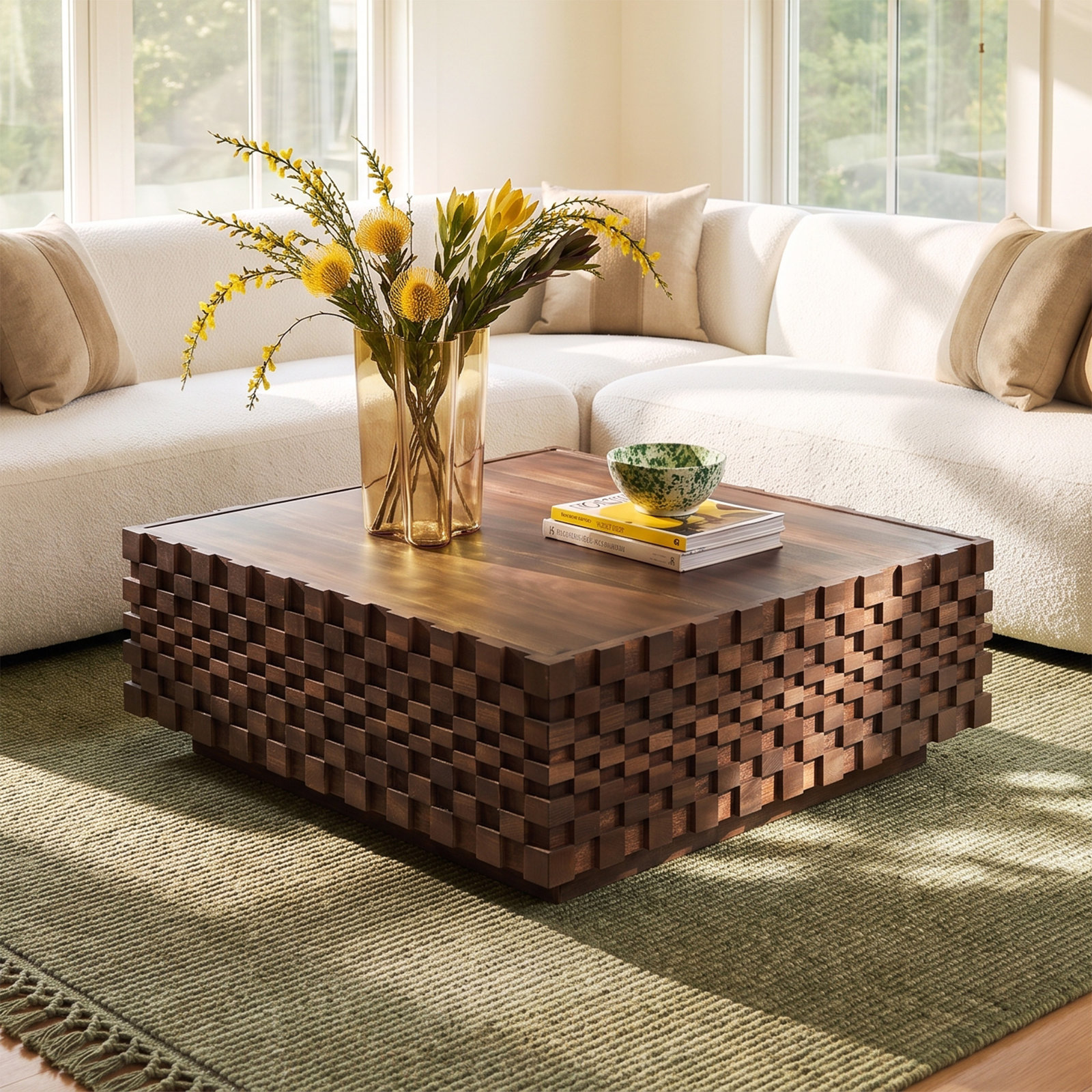 Givens 42" Acacia Storage Coffee Table