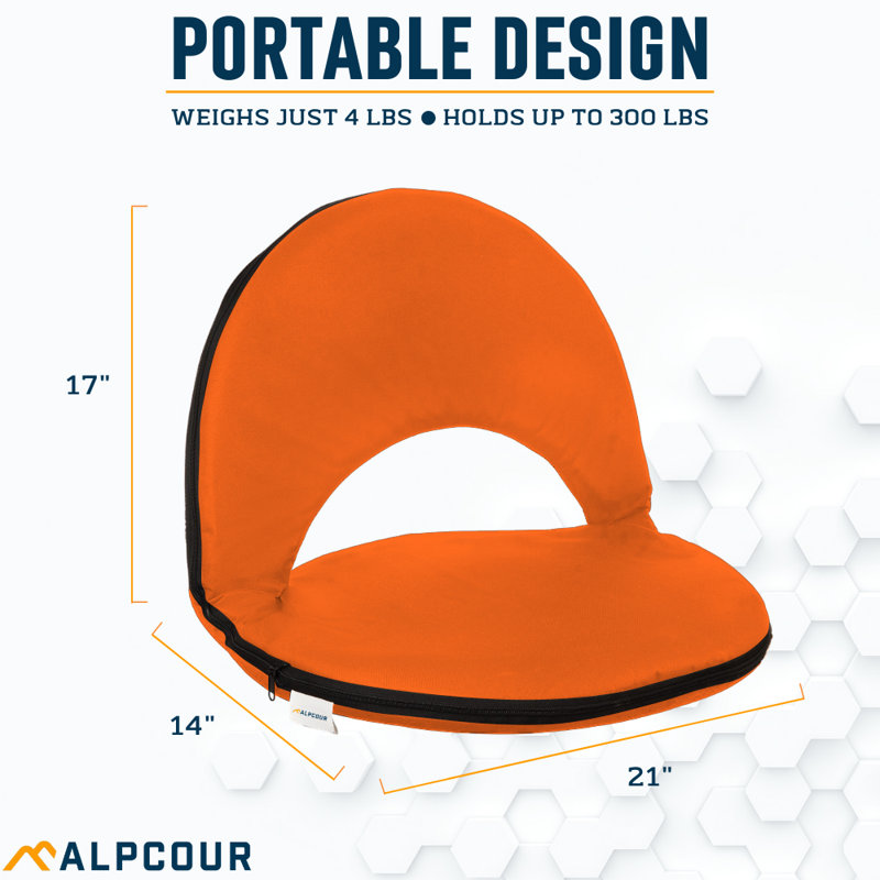 Demos Folding Stadium Seat, Orange