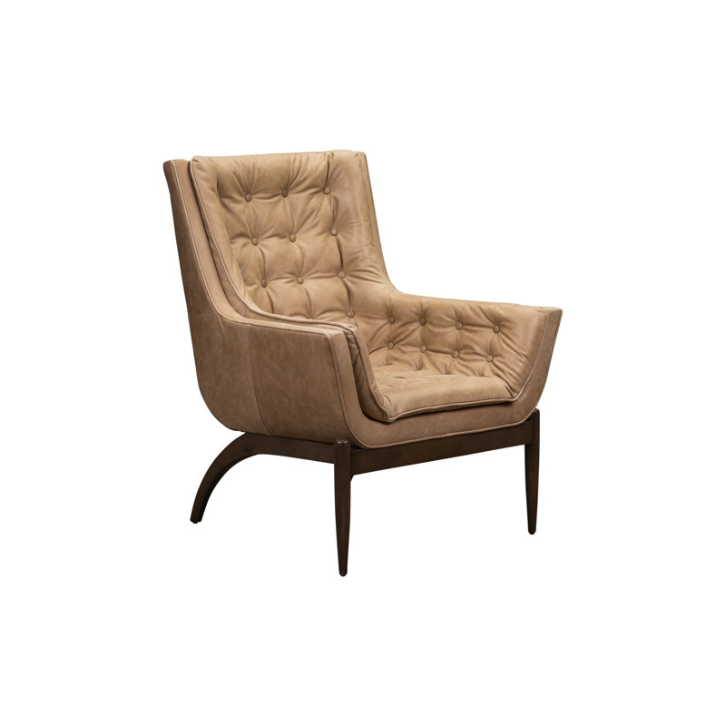 Verona Chair in Morgan Flax, Dark Brown, Verona Light Brown Genuine Leather