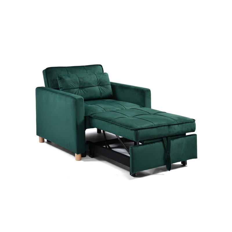 Mobarkar Velvet Accent Chair, Dark Green