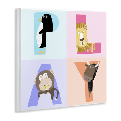 «Play Letters Squares with Animals», plaque murale par Carla Daly