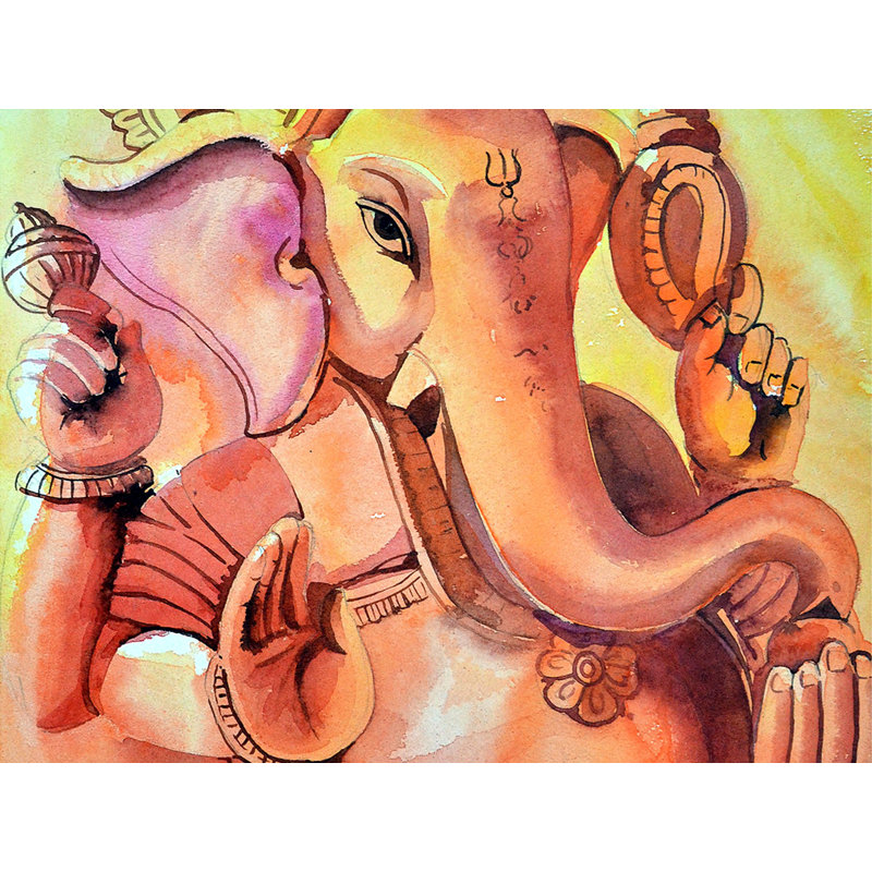 Bhawawan Ganapati | Aquarelle de Rajib Agarwal