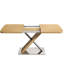 Table de salle à manger carrée pour 6 personnes, extensible de 47,25 à 63 po, aspect naturel, et table en acier extensible de 63 po, Nuance, 4 à 6 places, fabriquée-1536573896