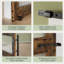 Porte de grange coulissante en verre givré de 84 po avec quincaillerie, portes intérieures de ferme avec poignée et serrure Compatible Products-100531573