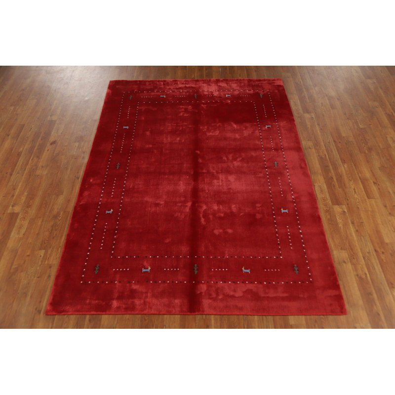 Tapis tribal en laine de style Gabbeh 5 x 8