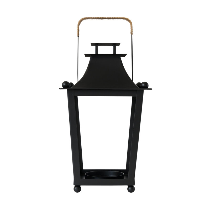 Porte-bougie de table en métal noir élégant