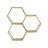 Jeffrey 3 Piece Hexagon Metal and Solid Wood Accent Shelf-1295204289
