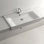 Cento Ceramic Rectangular Semi-Recessed Vessel Bathroom Sink and Overflow