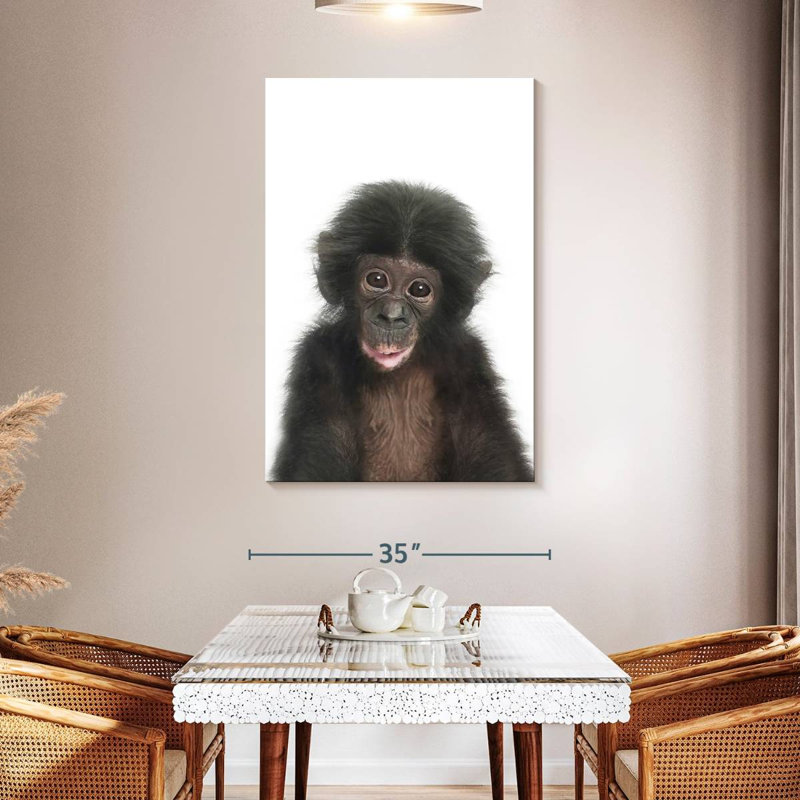 Bébé singe Brampt, H 48 po x l 32 po