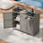 Rattan Bar Table with 3 Doors & Adjustable Shelf-111787816