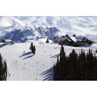 Downhill Skiing by Pixelliebe - Wrapped Canvas Print
