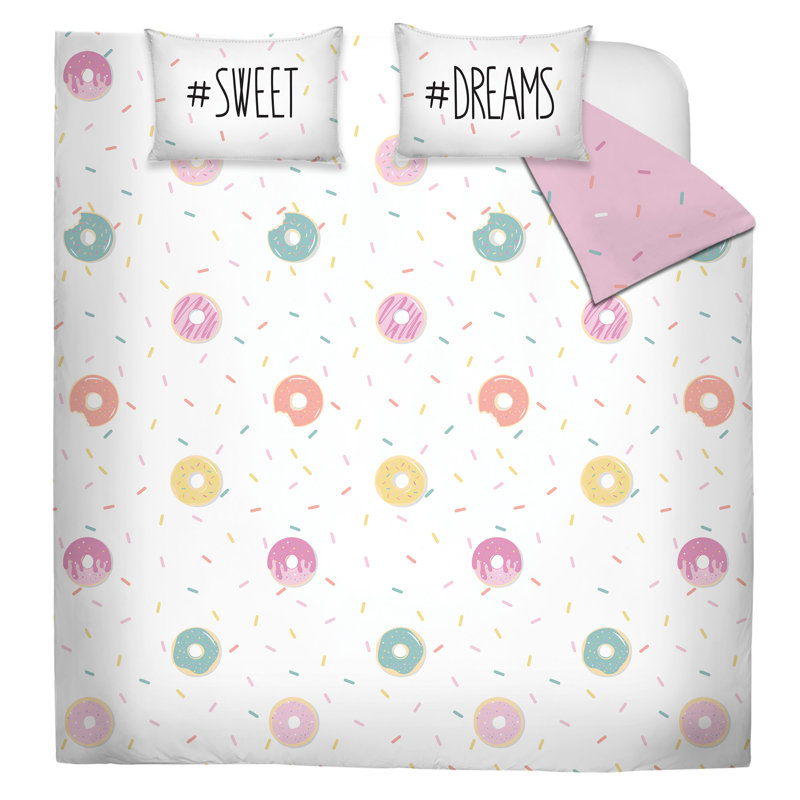 Polyester Ring Stitch Geometric Shapes Comforter, Queen Comforter + 2 Shams