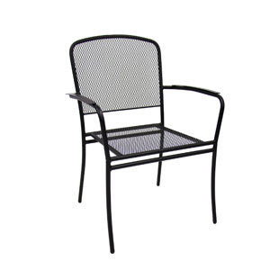 Fauteuil d'extérieur en métal noir