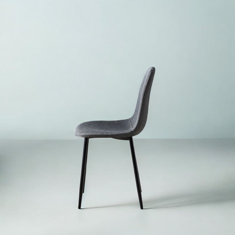 Kressida 17.3'' H Fabric Upholstered Side Chair, Gray