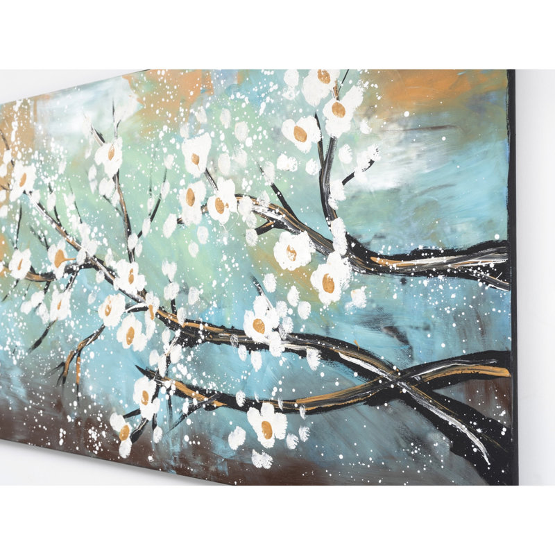Hand-painted Lime Wall Canvas, 47" X 27", Add Sparkle To Spring Beauty For Your Walls
