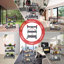 Chariot utilitaire pliable robuste à 3 niveaux avec roulettes – Chariot de service roulant pliable, roulettes pivotantes à 360° verrouillables, organisateur portatif pour bureau, maison, garage, entrepôt – Aucun assemblage requis – Gris-1268426695