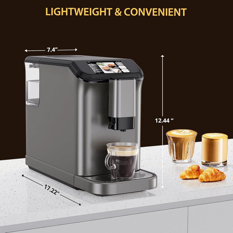 Machine à espresso automatique, machine à café avec moulin, machine à espresso avec mousseur à lait automatique, machine à café au lait 20 bars