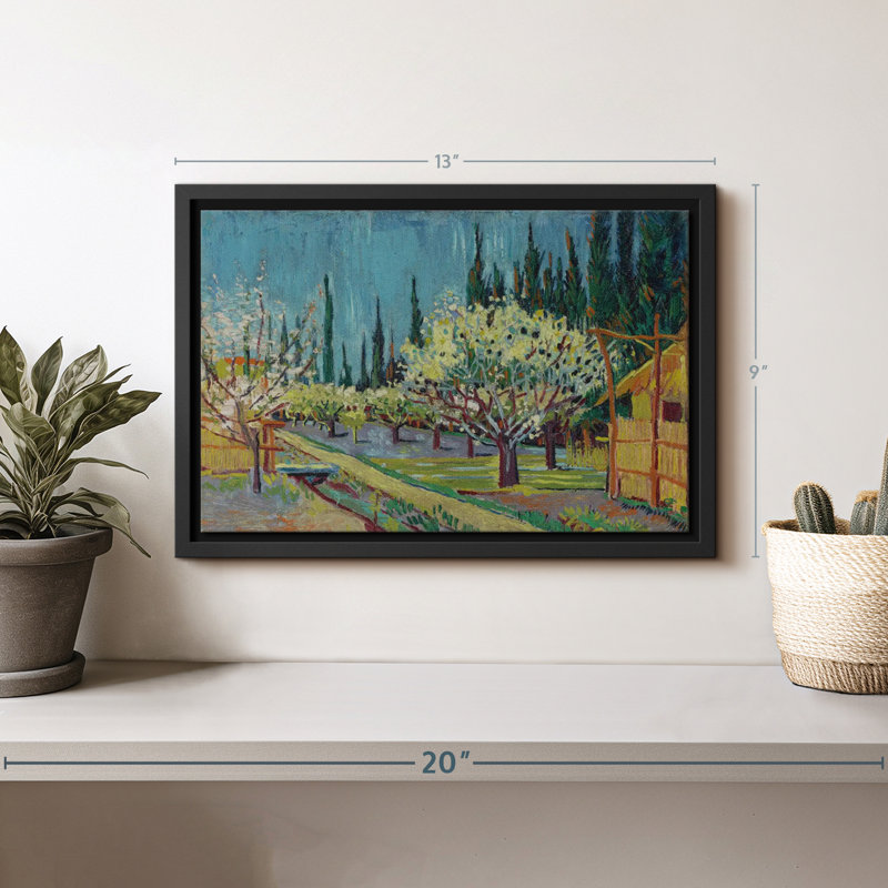 " Orchard Bordered By Cypresses Wall Art ", 9" H x 13" W