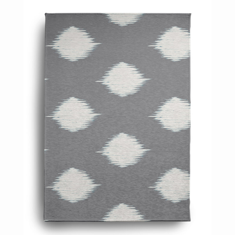 Asdsit Chenille Polka Dots Indoor Rug, Rectangle 4' x 6'