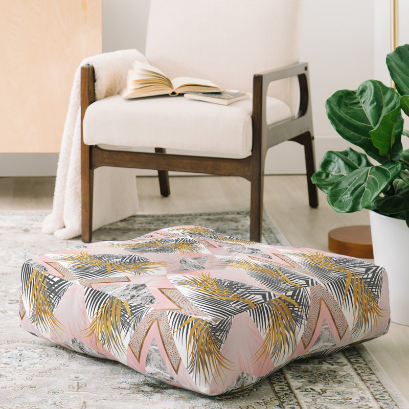 Coussin décoratif à motif géométrique tropical marta barragan camarasa