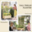 Jardinière en bois avec écran d'intimité en treillis bois naturel