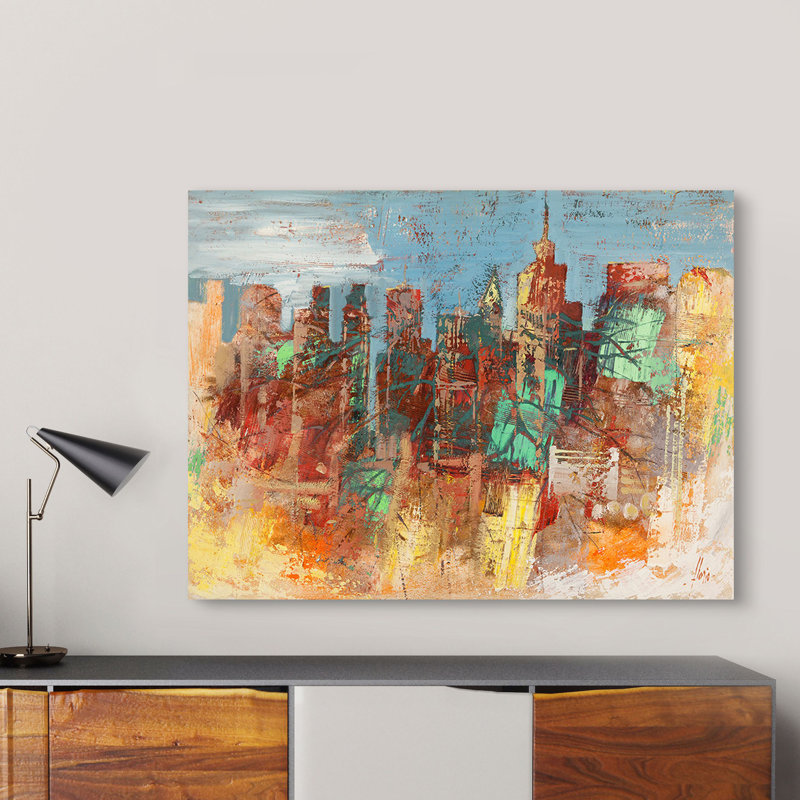 Hidden City, Abstract City by Luigi Florio - Wrapped Canvas Art Prints, 50cm H x 70cm W x 4cm D