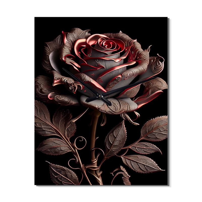 Jenish - Horloge murale moderne florale, Petit