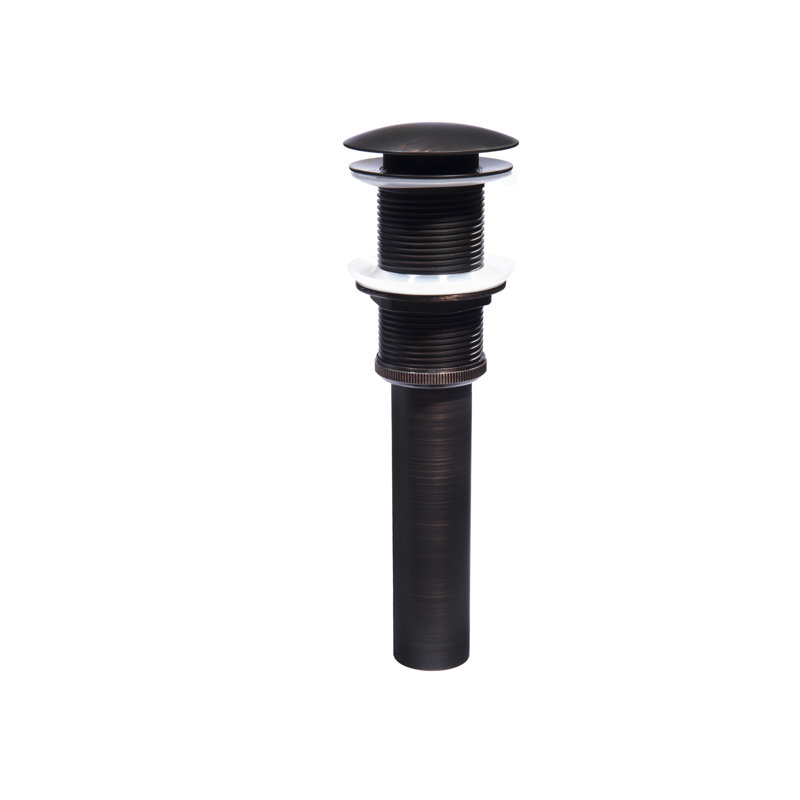 Novatto Absolute 17'' Natural Granite Stone Circular Bathroom Sink, Oil Rubbed Bronze