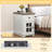 Binyameen 1 Drawer Nightstand for Bedroom with Storage and Built-in Outlets, Night Stands with Shelf -64436401-41996187