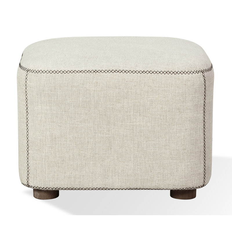 Banc rembourré en mélange de lin Rogin
