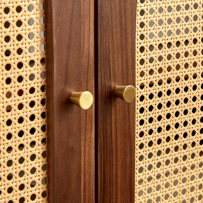 Armoire d'appoint en bois massif noyer noir, H 43,31 po x l 31,5 po x P 15,75 po